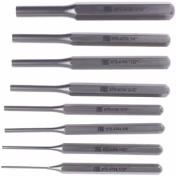 Diamètre de tige = 1/16 à 7/32 pouce Nombre de pièces = 8 Type de perforation = Tige parallèle Jeu de 8 poinçons parallèles d ...