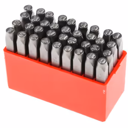 Nombre de pièces = 36 Largeur de poinçon = 4mm Jeu de pointeau et de poinçons lettres de RS Pro. Ce jeu de 36 poinçons de hau ...