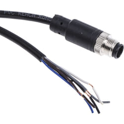 Cordon RS PRO 5 conducteurs , M12 Mâle, 5m ( Prix pour 1 )