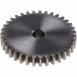 Module = 1 Nombre de dents = 35 Matériau = Acier Diamètre d'alésage = 6mm Diamètre du moyeu = 14mm Diamètre Primitif = 35mm L ...