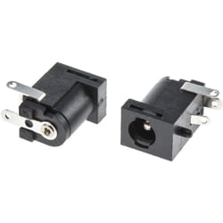 Prise d'alimentation cc, 2.0A, Montage panneau, 16,0 v, 15.2mm