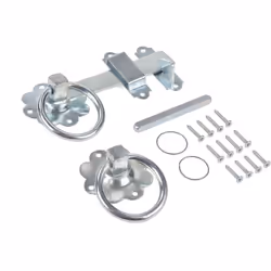 Matériau = Acier Loquet de portail avec anneau de RS Pro, BZP. Ce loquet avec anneau de RS Pro est une solution simple et ren ...