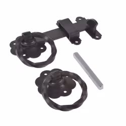 Matériau = Acier Loquet de porte avec anneau torsadé de RS Pro. Ce loquet avec anneau de RS Pro est une solution simple et re ...