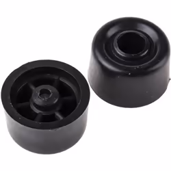 Type de butée de porte = Butée de porte amortisseur Matériau = PVC Couleur = noir Diamètre = 32mm Butoirs de porte, en PVC