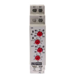Rs Pro - Relais temporisé 12 240V c.a. / v c.c., Rail din, 1 contact ( Prix pour 1 )