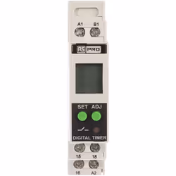 Tension d'alimentation = 24 ? 240V c.a. / V c.c. Type de montage = Rail DIN Nombre de contacts = 1 Plage de temps = 01. s ? 9 ...