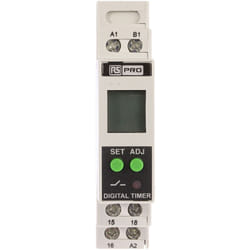 Rs Pro - Relais temporisé 24 240V c.a. / v c.c., Rail din, 1 contact ( Prix pour 1 )