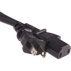Rs Pro - Câble d'alimentation, Noir, Connecteur C17, cei vers Bipolaire japonaise, fiche mâle japonaise, 125 v / 7 a, 2m ( Prix pour 1 )