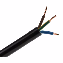 Nombre de conducteurs = 3 Section = 2,5 mm² Couleur de gaine = Noir Longueur = 50m Tension = 1 kV Matériau de la gaine = Chlo ...