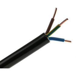 Câble d'alimentation Rs Pro 3G2,5 mm², gaine pvc Noir, Retardant à la flamme, 50m ( Prix pour Bobine de 50 Mètres )