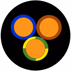Nombre de conducteurs = 3 Section = 4 mm² Couleur de gaine = Noir Longueur = 50m Tension = 1 kV, 600 V Matériau de la gaine = ...