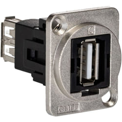 Rs Pro - Connecteur usb 2.0 a Femelle 2 ports, Montage panneau, Droit ( Prix pour 1 )