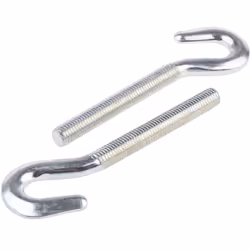 Taille de filetage = M12 Type = Boulon-crochet en acier forgé Longueur = 146mm Diamètre de trous de fixation = 12mm Matériau ...