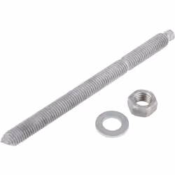 Taille de filetage = M12 Type = Goujon d'ancrage chimique galvanisé Longueur = 160mm Diamètre de trous de fixation = 14mm Epa ...