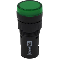 Rs Pro - Voyant lumineux led Vert 12V c.a. / v c.c., ø découpe 16mm, Montage panneau, IP40 ( Prix pour 1 )