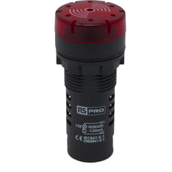 Voyant lumineux complet avec sirène LED RS PRO Rouge 120 V c.a./c.c., Ø découpe 22mm, IP30 ( Prix pour 1 )