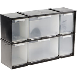 Unité de stockage 6 tiroirs RS PRO en Plastique, 208mm x 325mm x 90mm ( Prix pour 1 )