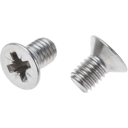 Rs Pro - Vis à métaux M6 à tête Fraisée Pozidriv en Acier Inoxydable, 10mm ( Prix pour Sachet de 50 )
