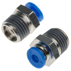 Rs Pro - Adaptateur droit fileté hydraulique vers Enfichable 4 mm r 1/4 ( Prix pour Paquet de 10 )