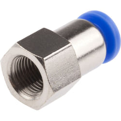 Adaptateur droit fileté hydraulique Rs Pro vers Enfichable 6 mm r 1/8 ( Prix pour Paquet de 10 )
