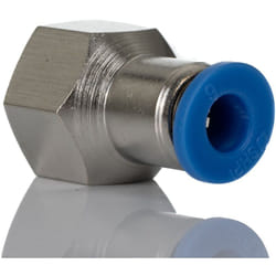 Adaptateur droit fileté hydraulique Rs Pro vers Enfichable 6 mm r 1/4 femelle ( Prix pour Paquet de 10 )