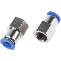 Rs Pro - Adaptateur droit fileté hydraulique vers Enfichable, 8 mm r 1/4 ( Prix pour Paquet de 10 )