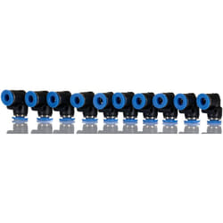 Rs Pro - Adaptateur tube à tube coudé vers Enfichable 6 mm Enfichable 6 mm ( Prix pour Paquet de 10 )
