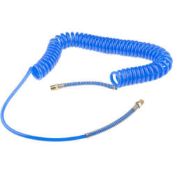 Rs Pro - Tuyau spiralé cpc, avec raccord bspt 1/4 pouce mâle, Bleu, Diam.ext 8mm, Long. 4m ( Prix pour 1 )