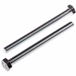 Longueur = 60mm Taille de filetage = M5 Matériau = Acier Finition = Zingué Clé requise. Vis de réglage 8.8 BZP à filetage mét ...