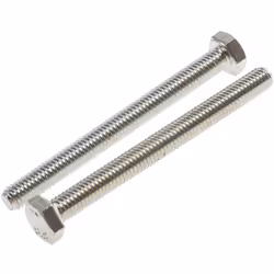 Longueur = 65mm Taille de filetage = M6 Matériau = Acier Finition = Zingué Clé requise. Vis de réglage 8.8 BZP à filetage mét ...