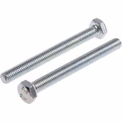 Longueur = 60mm Taille de filetage = M6 Matériau = Acier Finition = Zingué Clé requise. Vis de réglage 8.8 BZP à filetage mét ...