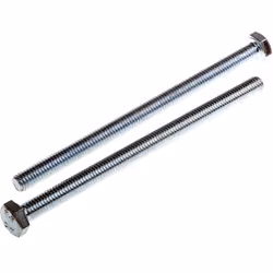 Longueur = 100mm Taille de filetage = M6 Matériau = Acier Finition = Zingué Clé requise. Vis de réglage 8.8 BZP à filetage mé ...