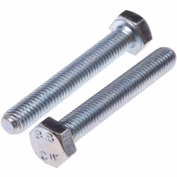 Longueur = 55mm Taille de filetage = M8 Matériau = Acier Finition = Zingué Clé requise. Vis de réglage 8.8 BZP à filetage mét ...