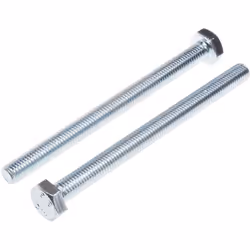 Longueur = 150mm Taille de filetage = M10 Matériau = Acier Finition = Zingué Clé requise. Vis de réglage 8.8 BZP à filetage m ...