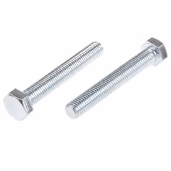 Longueur = 100mm Taille de filetage = M14 Matériau = Acier Finition = Zingué Clé requise. Vis de réglage 8.8 BZP à filetage m ...