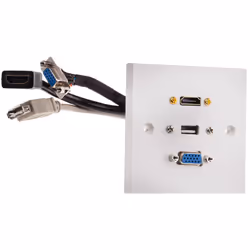 Taille = Simple Nombre de connecteurs = 3 Type de connecteur = HDMI, SVGA, USB A Genre = Femelle RS PRO 14