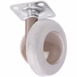 Diamètre roue = 56mm Capacité de charge = 50kg Hauteur hors tout = 68mm Dimensions plaque de fixation = 38 x 38mm Rotation = ...
