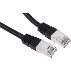 Câble cat 6 Avec connecteur / , s/ftp, gaine pvc Noir, 2m ( Prix pour 1 )