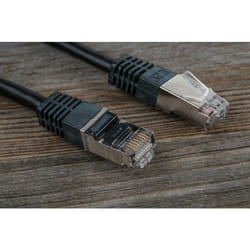 Rs Pro - Câble cat 6 Avec connecteur / , s/ftp, gaine pvc Noir, 500mm ( Prix pour 1 )