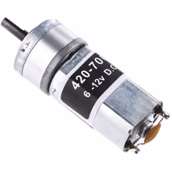 Tension d'alimentation = 12 V Type de moteur V c.c. = Motoréducteur à balais Gamme de puissance = 1,5 W Vitesse de sortie = 1 ...