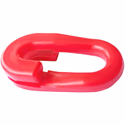 Couleur = Rouge Type barrière = Maillon de chaîne Matériau = Polypropylène Diamètre = 8mm Anneaux brisés. Anneaux brisés perm ...