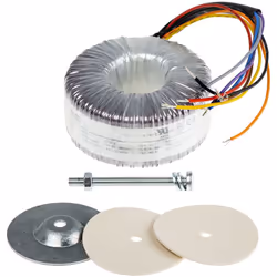 Tension au primaire = 2 x 115V c.a. Tension au secondaire = 2 x 24V c.a. Puissance = 120VA Dimensions = 90 (Dia.) x 48mm Fréq ...