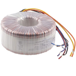 Rs Pro - Transformateur torique 2 sorties, 2 x 115V c.a. 2 x 24V c.a., 250VA ( Prix pour 1 )