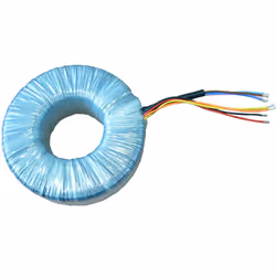 Tension au primaire = 2 x 115V c.a. Tension au secondaire = 2 x 45V c.a. Puissance = 800VA Dimensions = 160 (Dia.) x 78mm Fré ...