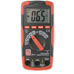 Rs Pro - Multimètre RS14 Portable, 600V c.a. 10A c.a. ( Prix pour 1 )