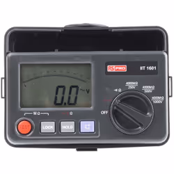 Type de testeur = Testeur d'isolation Tension de test minimum = 250V Tension de test maximum = 1000V Mesure de la résistance ...