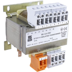 Rs Pro - Transformateur à montage sur panneau et rail din, Vin 208 v ac, 230 v ac, 380 v ac, 400 v ac, 415 v ac, 440 v ac, 460 v ( Prix pour 1 )