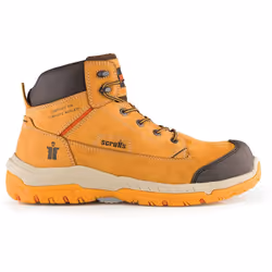 Chaussures de sécurité S3 non-métallique avec dessus en cuir nubuck flexible et imperméable. Coque et semelle intermédiaire c ...