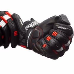 RST Pilot Gants de moto, noir-blanc-rouge, taille XL pour Hommes