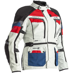 RST Pro Series Adventure-X Veste textile de moto de dames, blanc-rouge-bleu, taille XL pour Femmes